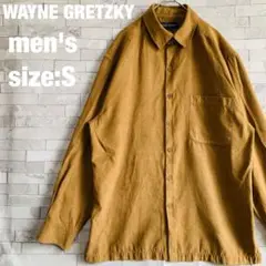 【希少】 WAYNE GRETZKY スエード調 ビッグシャツ S ブラウン