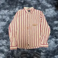 【訳あり】アバクロンビー&フィッチ ストライプシャツ XL 希少カラー