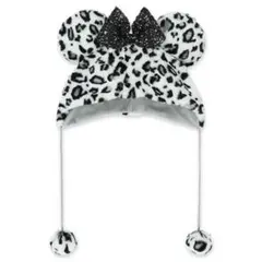 わ*こ様 ディズニー ファンキャップ ヒョウ柄 ホワイト ブラック シルバー