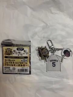 阪神タイガース シークレットフェイス＆ユニフォームアクリルキーホルダー 近本