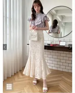 花柄レースマーメイドスカート[nh54]