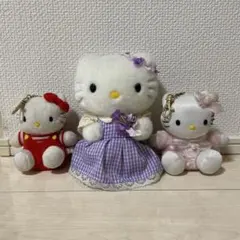 匿名配送】ハローキティ ぬいぐるみ フラワーフェアリー 3個セット