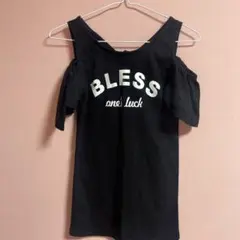 ギャル　肩出し　半袖 Tシャツ ブラック Mサイズ