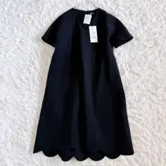 Yoko Chan ブラックバルーンドレス　ミニワンピース 半袖 Yoko Chan ブラックバルーンドレスミニワンピース 半袖