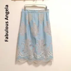 Fabulous Angela　レーススカート　水色　春夏スカート　フェミニン