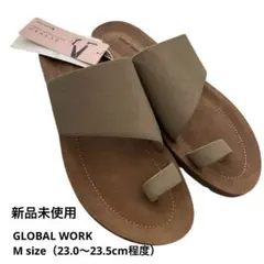 らくっション トングサンダル GLOBAL WORK ベージュ M