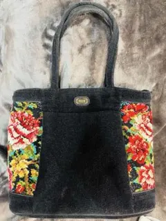 FEILER 花柄刺繍 ハンドバッグ 中型