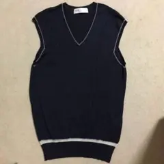 TOGA ネイビー Vネック ニットベストのサムネイル