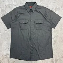 Red Kap　半袖ワークシャツ　L　グレー　無地　古着　AVALONのサムネイル