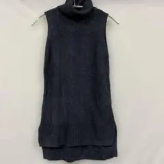 MERONA タートルネック ノースリーブ セーター XS グレー