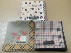 【新品•未使用品】　BURBERRY / バーバリー　ハンカチ　3枚 セット