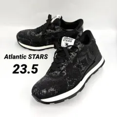 未使用級Atlantic STARS スニーカー 23.5 オールブラックラメのサムネイル