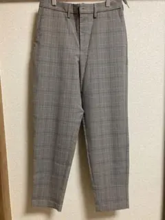 GU イージーアンクルパンツ　ブラウン　チェック