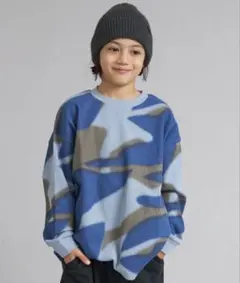 PAIRMANON STREET ワッフル 総柄 長袖 Tシャツ 140