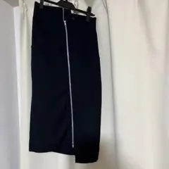 ブラック タイトスカート フロントジッパー