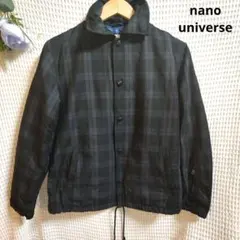 【オシャレ☆人気☆nano universe】黒　内側青　パーカーのサムネイル