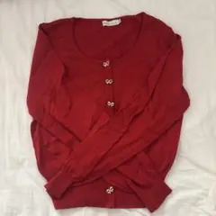 earth music&ecology レッドカーディガン