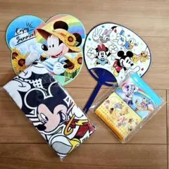 第一生命 ディズニーノベルティ うちわ フェイスタオル ポケットティッシュ4点