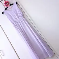 ラベンダー　リゾートワンピース　シフォンのサムネイル