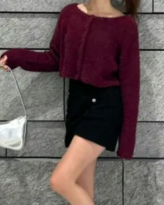 GRL　シャギーニットショート丈カーディガンan1644　新品