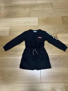 エックスガール　X-girl 長袖ワンピース 黒　110サイズ