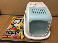 SAVIC 猫用トイレ 本体 カバー　扉付き　スコップ付きのサムネイル