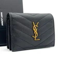 ゆう様【極美品】サンローラン モノグラム ウォレット カサンドラ YSL折り財布