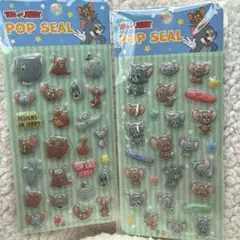 トム＆ジェリー　ぷくぷくシール　２枚セット