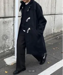 極美品✨大人気 完売品 broken base ダッフルコート ブラック L