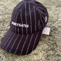 即日発送‼️ 新品未使用　パーリーゲイツ キャップ 黒×白 ロゴストライプのサムネイル