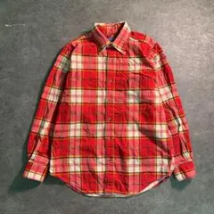 唐*げ様 6AS3【EDWIN】フランネルシャツ　ネルシャツ　チェック柄　古着u