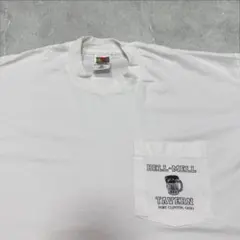 90s ビンテージ ポケット tシャツ バー 企業系 白 2XL ポケt