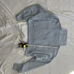 ライトブルー クルーネック ニット Fサイズ
