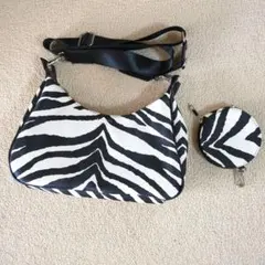 【美品★】ALTROSE No.9 ゼブラ柄　ショルダーバッグ