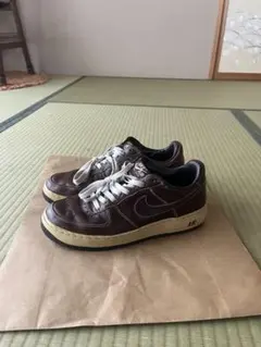 NIKE AIR FORCE 1 ブラウン 27cm 革風 - メルカリ