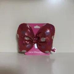 ミニー　リボン　ヘアゴム　スパンコール
