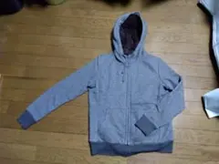 .ｃ10　レディース　フルジップ　ボアパーカー　Mサイズ　グレー　ユニクロ