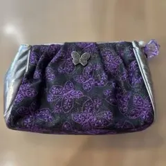 未使用　アナスイ　刺繍ポーチ　ミラー付き