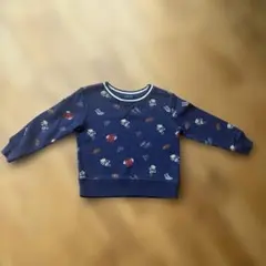 POLO RALPH LAUREN 3T ポロベア総柄トレーナー　ネイビー