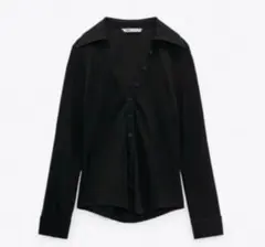 ZARA ニット　ブラウス　トップス　ブラック