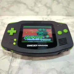 ゲームボーイアドバンス 本体 IPS液晶 ブラック＆グリーン カスタム品
