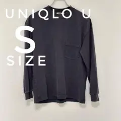 ユニクロ　UNIQLO U クルーネックT長袖Tシャツ　ブラック　429158