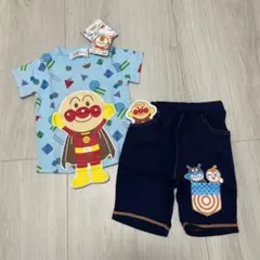 70cm ベビラボ　アンパンマンTシャツとハーフパンツ　2枚セット　知育服
