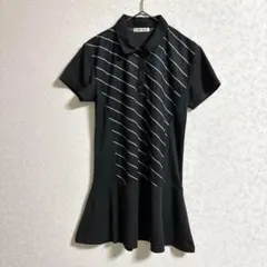 【LEMIORE レミオーレ】半袖チュニック ポロシャツ　M 黒　スポーツ 体操
