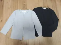 ナチュラルビューティーベーシック　ノーカラージャケット　２着セット