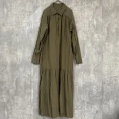 AZUL by moussy 長袖　シャツワンピース　裏地なし　ビックシルエット