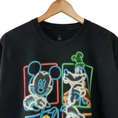 Disney ディズニー ミッキー ドナルド グーフィー ネオン Tシャツ
