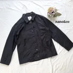 nano&co シャツジャケット S 黒 シンプル 羽織り ナノユニバース