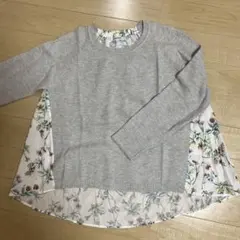 グローバルワーク　ドッキングニット　グレー　Lサイズ