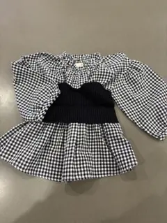 petit main /ギンガムチェック /ビスチェ風/90